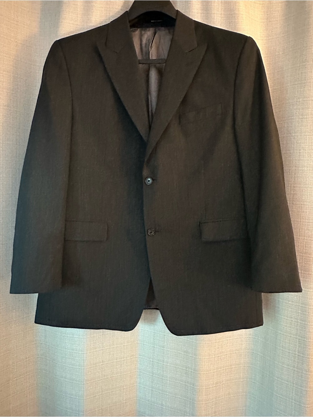 Calvin Klein Wool Blazer Jacket Men's Gray Two-Button Sport Coat 43R